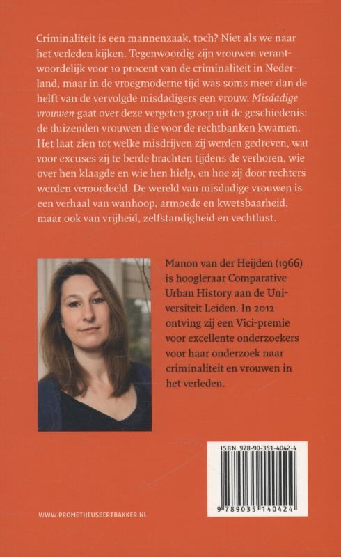 Achterkant van Misdadige vrouwen