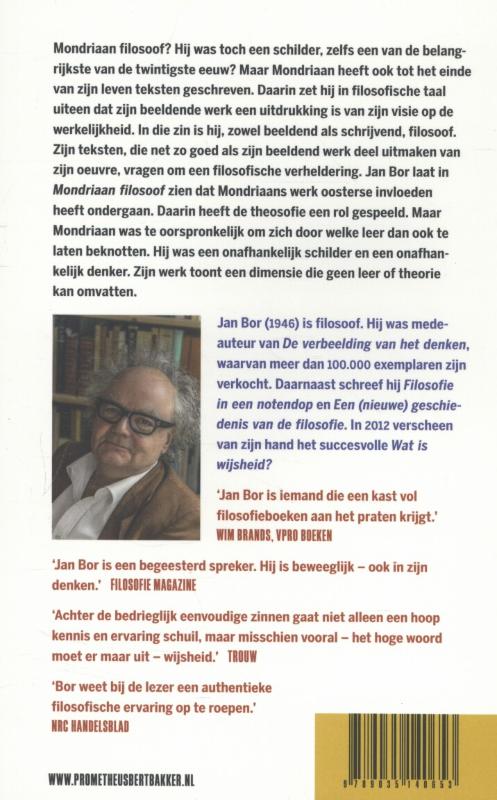 Achterkant van Mondriaan filosoof