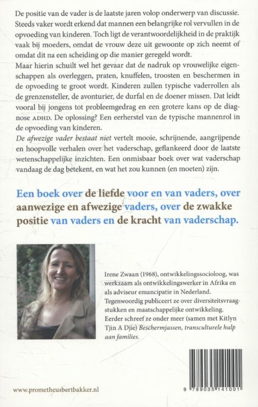 Achterkant van De afwezige vader bestaat niet