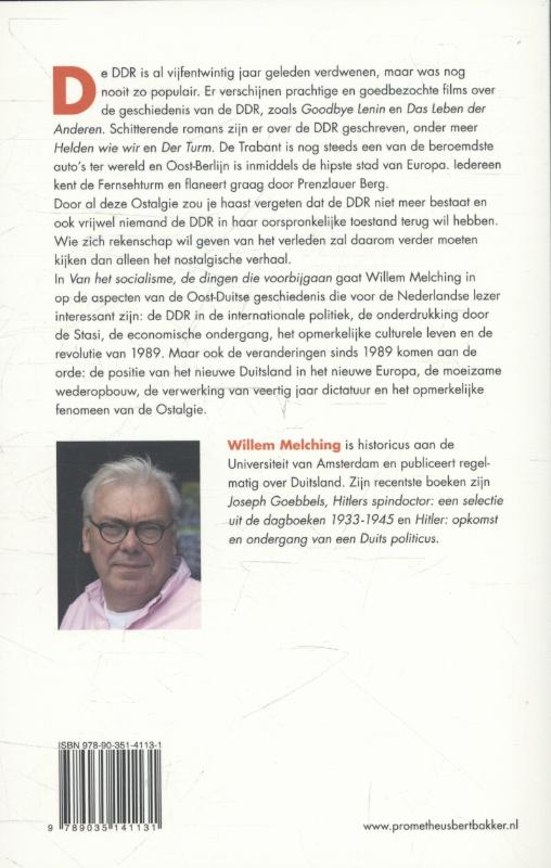 Achterkant van Van het socialisme, de dingen die voorbij gaan