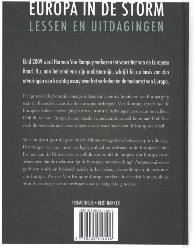 Achterkant van Europa in de storm