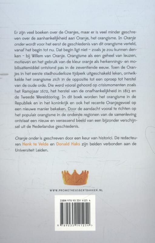 Achterkant van Oranje onder