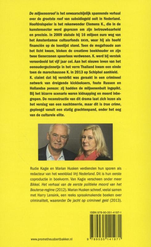 Achterkant van De miljoenenroof