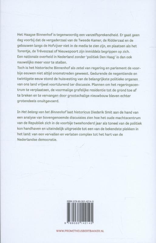 Achterkant van Het belang van het Binnenhof