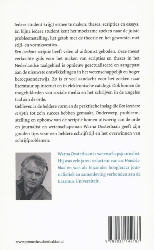 Achterkant van Een leesbare scriptie
