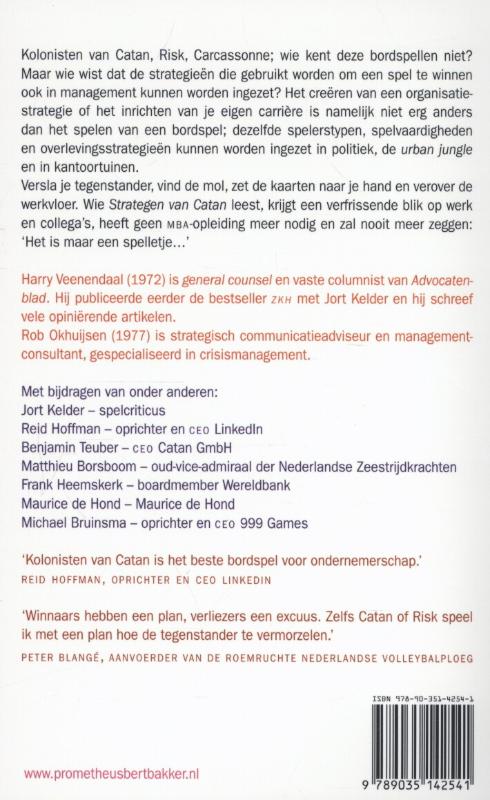Achterkant van Strategen van Catan