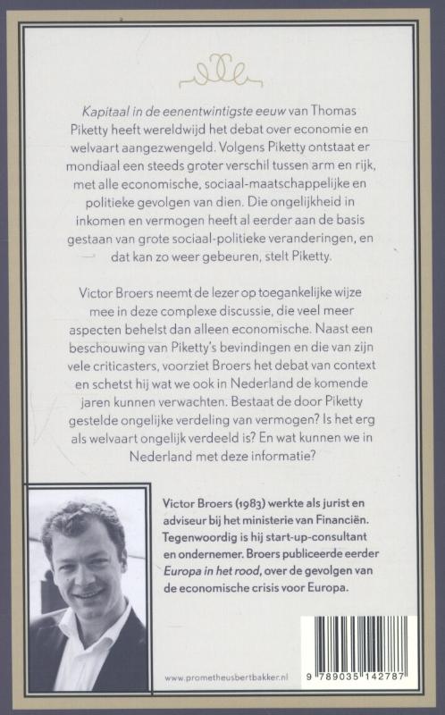 Achterkant van Thomas Piketty's kapitaal