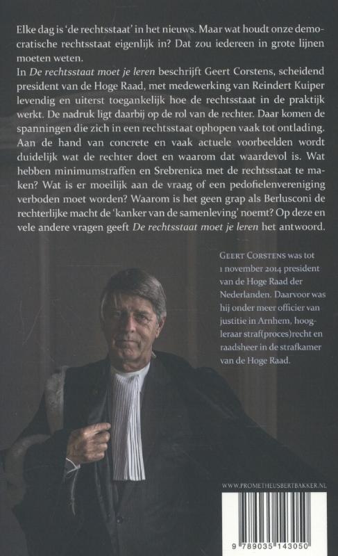 Achterkant van De rechtsstaat moet je leren