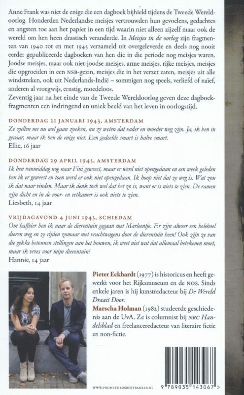 Achterkant van Meisjes in de oorlog