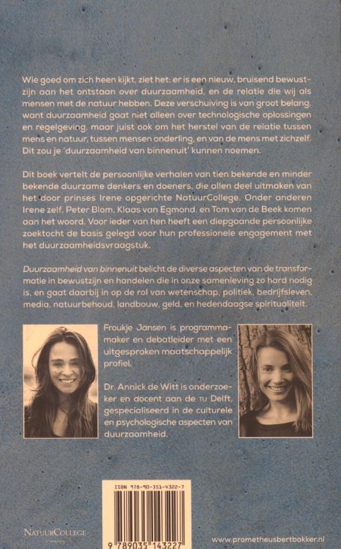 Achterkant van Duurzaamheid van binnenuit