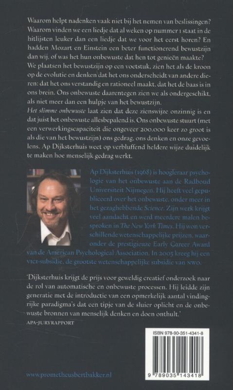 Achterkant van Het slimme onbewuste