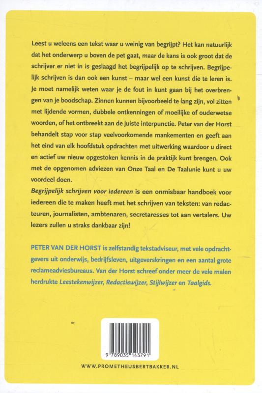 Achterkant van Begrijpelijk schrijven voor iedereen