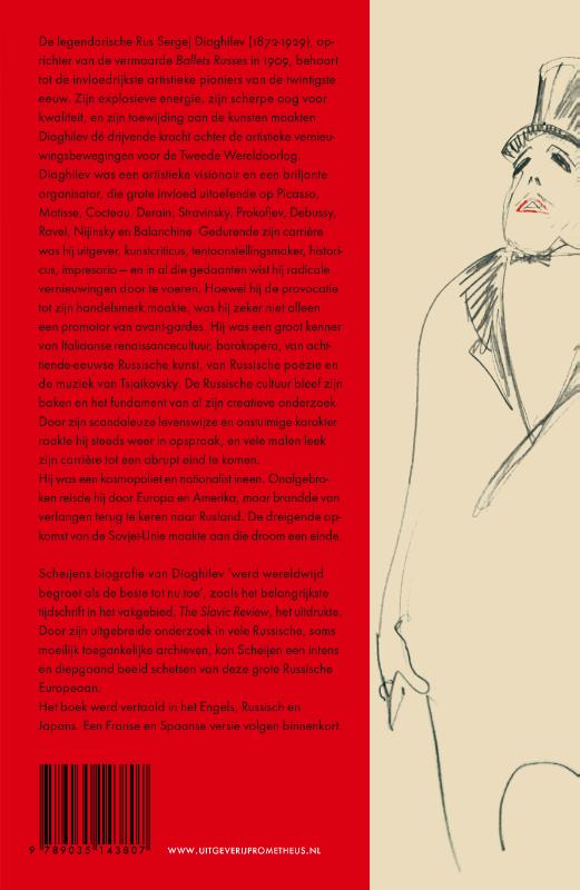 Achterkant van Sergej Diaghilev