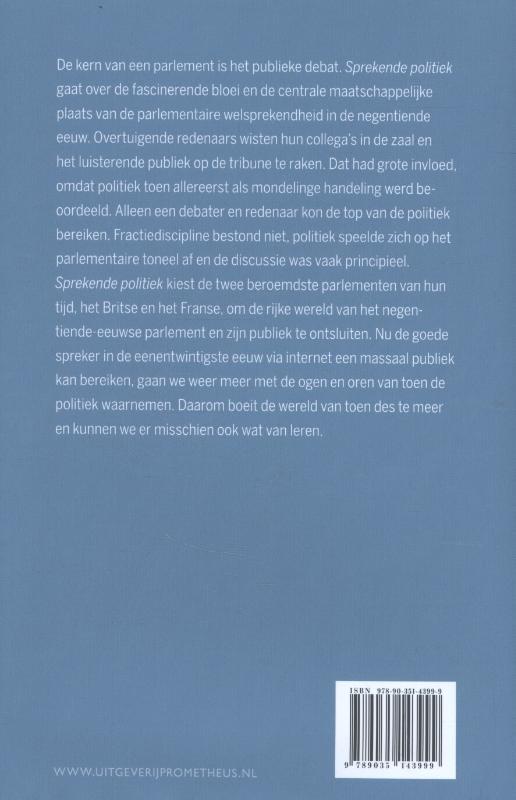 Achterkant van Sprekende politiek