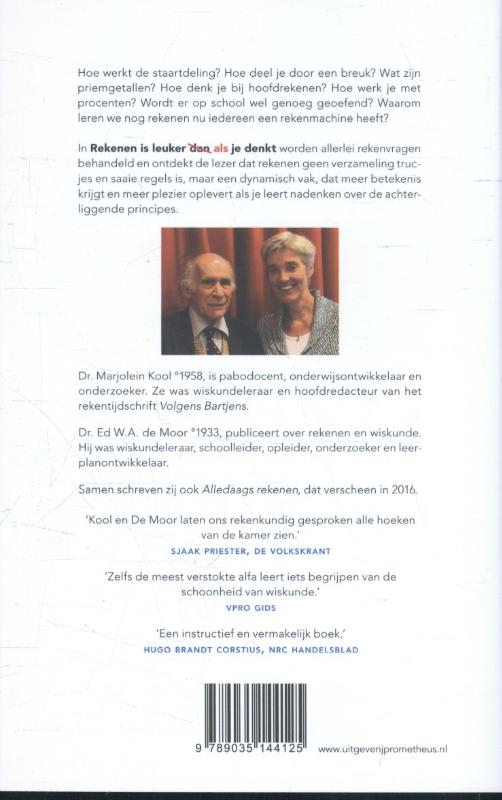 Achterkant van Rekenen is leuker dan als je denkt