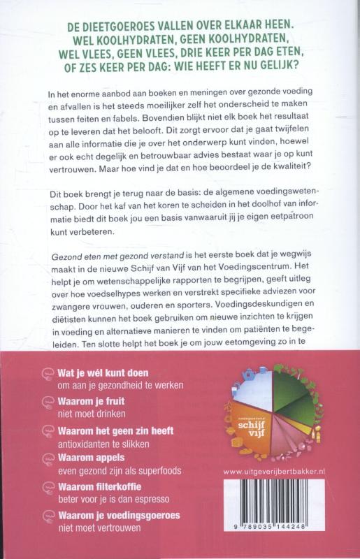 Achterkant van Gezond eten met gezond verstand