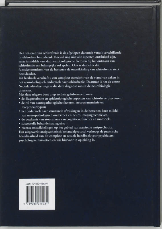 Achterkant van Leerboek schizofrenie