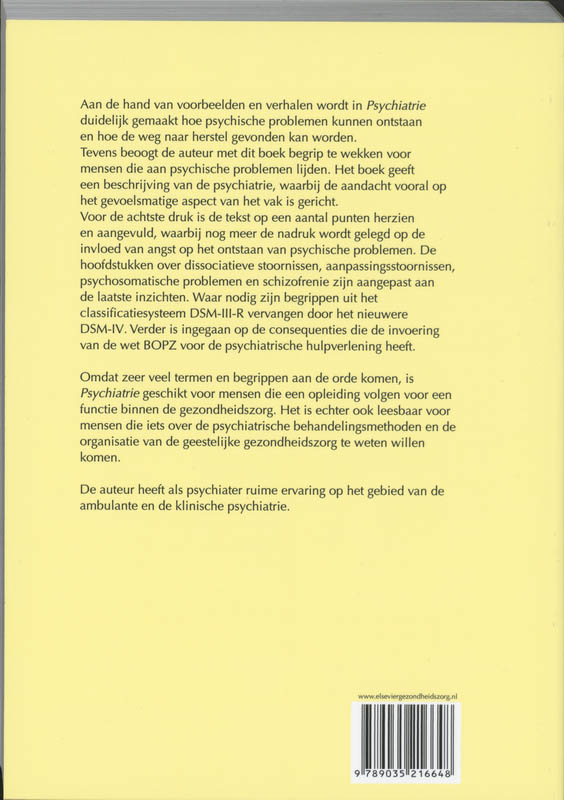 Achterkant van Psychiatrie