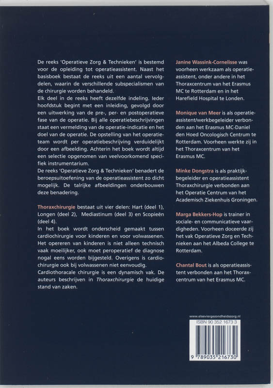 Achterkant van Thoraxchirurgie