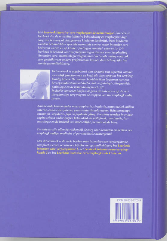 Achterkant van Leerboek intensive-care-verpleegkunde neonatologie