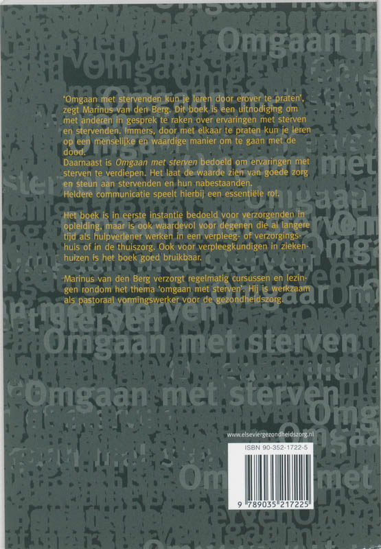 Achterkant van Omgaan met sterven