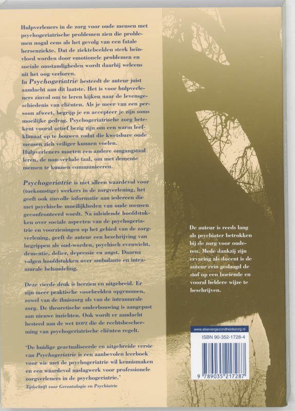 Achterkant van Psychogeriatrie