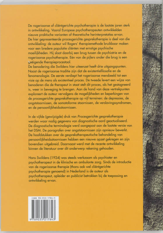 Achterkant van Procesgerichte gesprekstherapie
