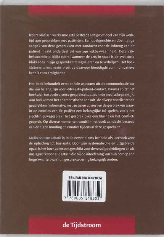 Achterkant van Medische communicatie