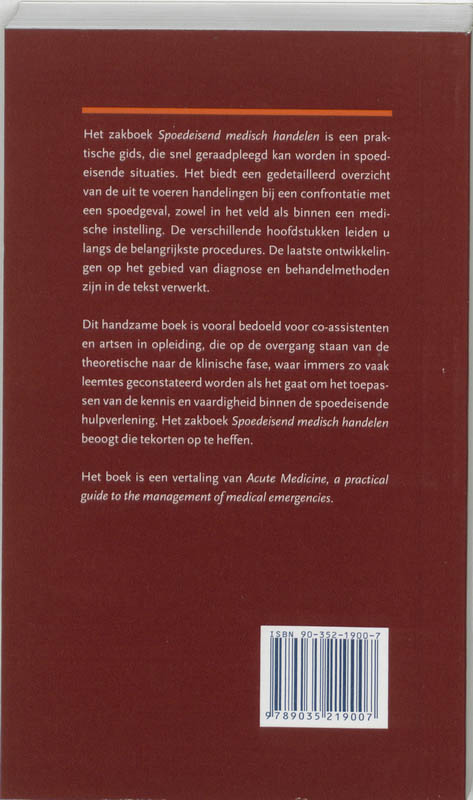 Achterkant van Spoedeisend medisch handelen