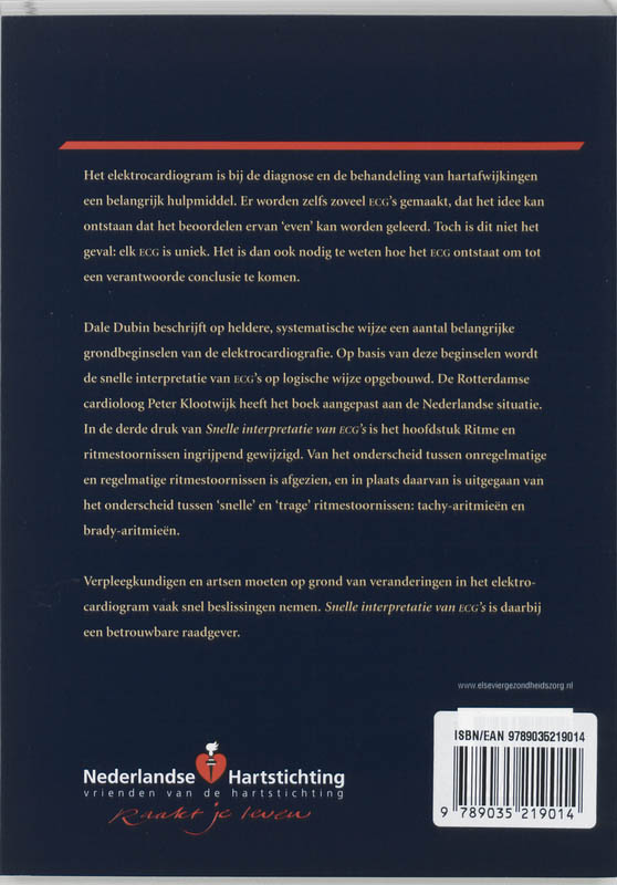 Achterkant van Snelle interpretatie van ECG's