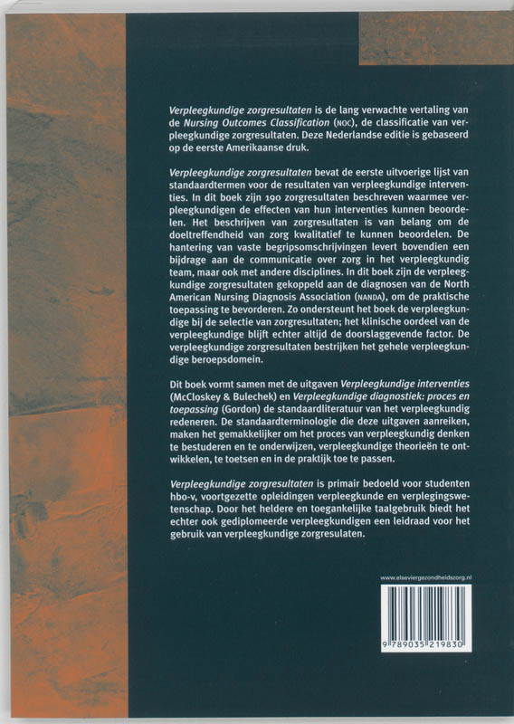 Achterkant van Verpleegkundige zorgresultaten