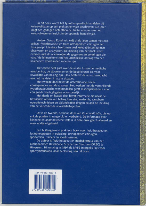 Achterkant van Knierevalidatie