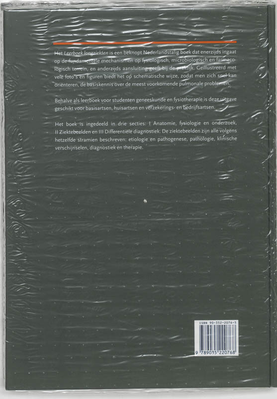 Achterkant van Leerboek longziekten
