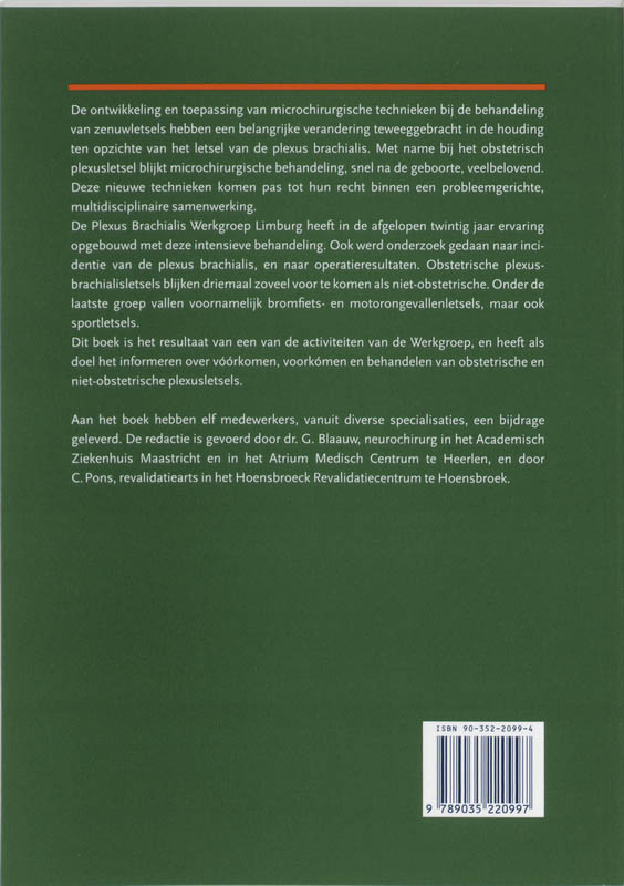 Achterkant van Letsels van de plexus brachialis