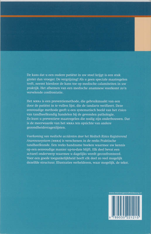 Achterkant van Voorkomen van medische accidenten