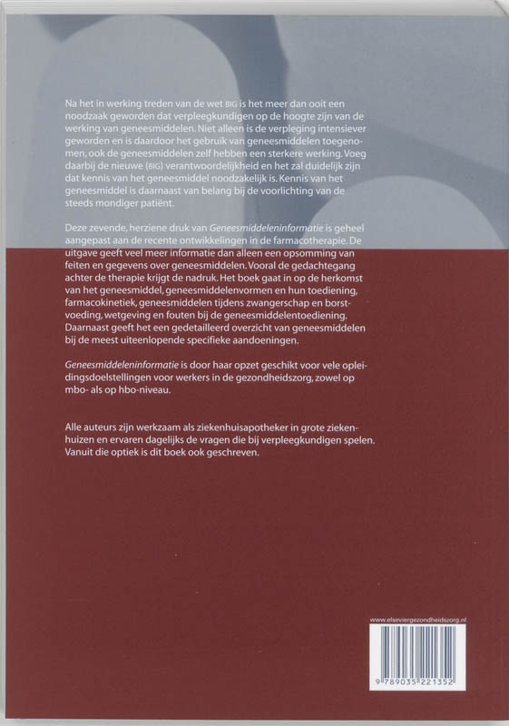 Achterkant van Geneesmiddeleninformatie