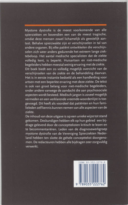 Achterkant van Myotone dystrofie