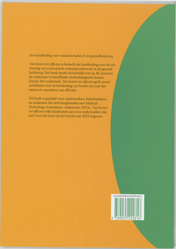Achterkant van Van kosten tot effecten