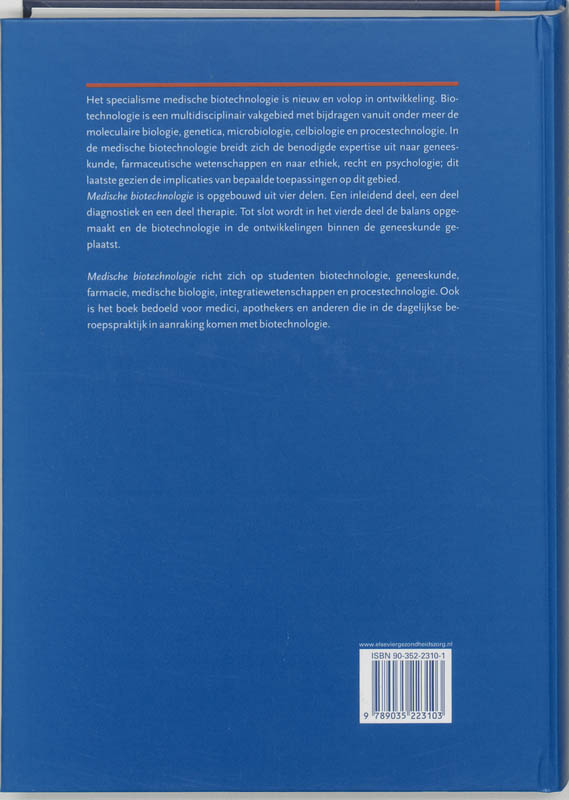 Achterkant van Medische biotechnologie