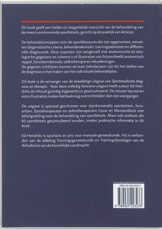 Achterkant van Sportmedische diagnose en therapie