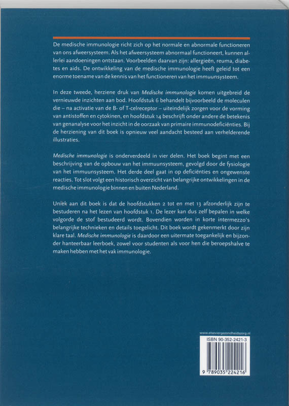 Achterkant van Medische immunologie