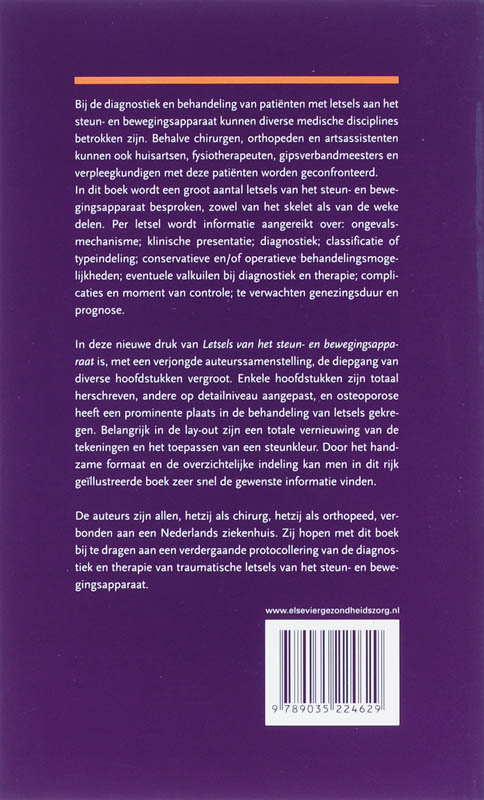 Achterkant van Letsels van het steun- en bewegingsapparaat