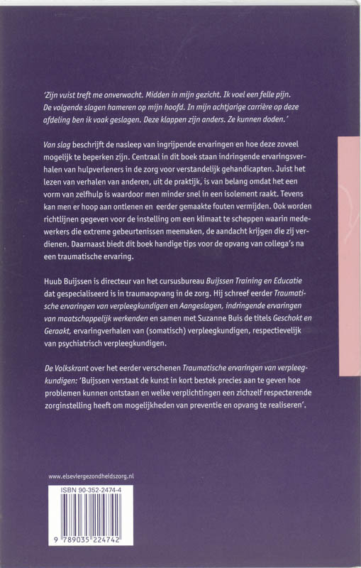 Achterkant van Van slag