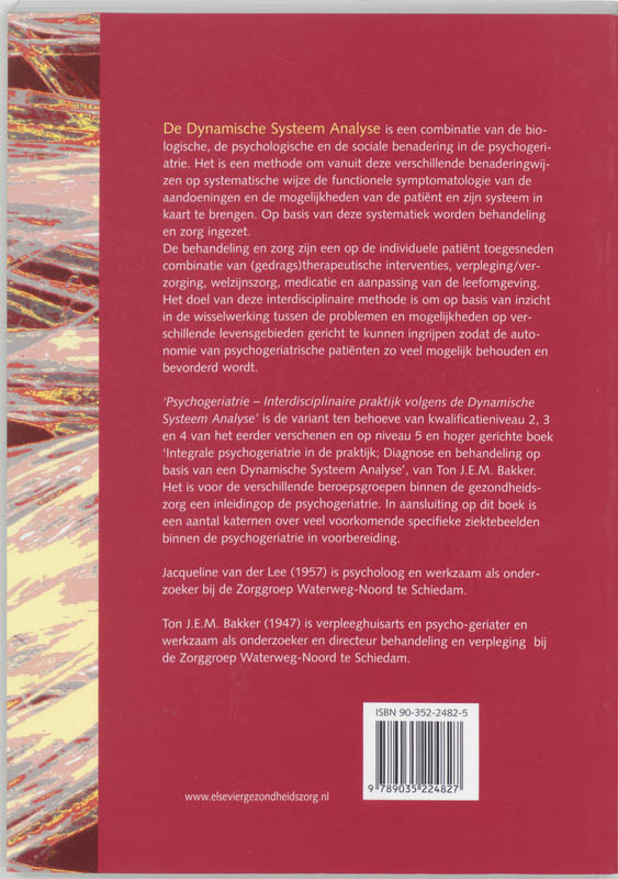 Achterkant van Psychogeriatrie, interdisciplinaire praktijk volgens de dynamische systeemanalyse