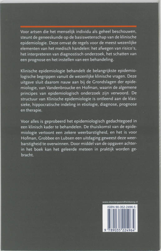 Achterkant van Klinische epidemiologie