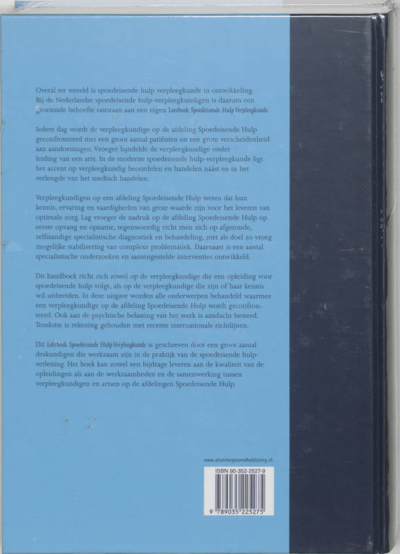 Achterkant van Leerboek spoedeisende hulp verpleegkunde