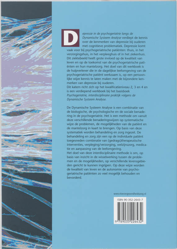 Achterkant van Depressie in de psychogeriatrie langs de Dynamische Systeem Analyse