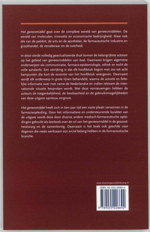 Achterkant van Het geneesmiddel