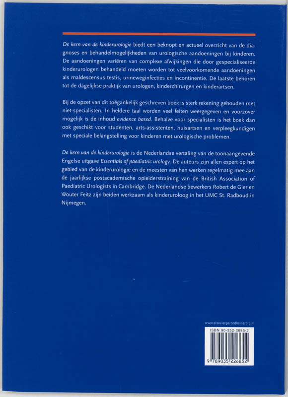 Achterkant van De kern van de kinderurologie