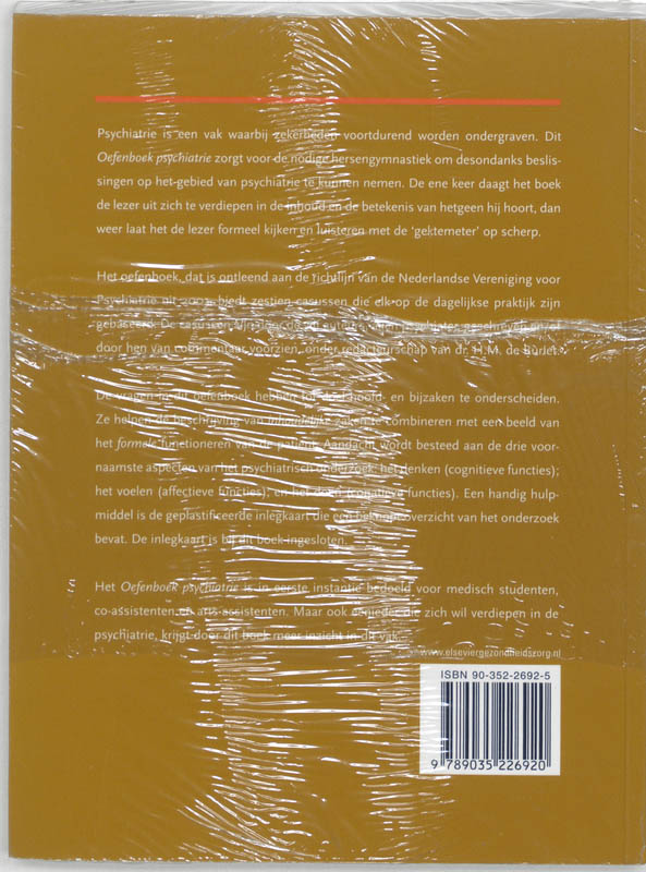 Achterkant van Oefenboek psychiatrie